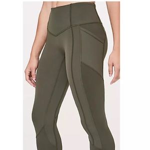 ATRP lululemon crops size 4 olive green